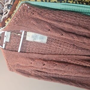 Women's Brown Cardigan Sweater